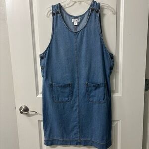 Serengeti Denim jumper dress size medium petite